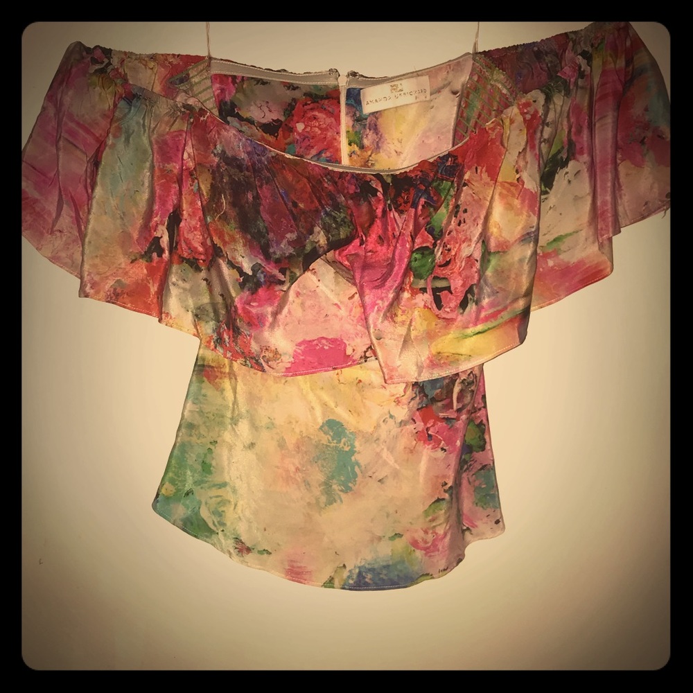 Garden Print Off-Shoulder